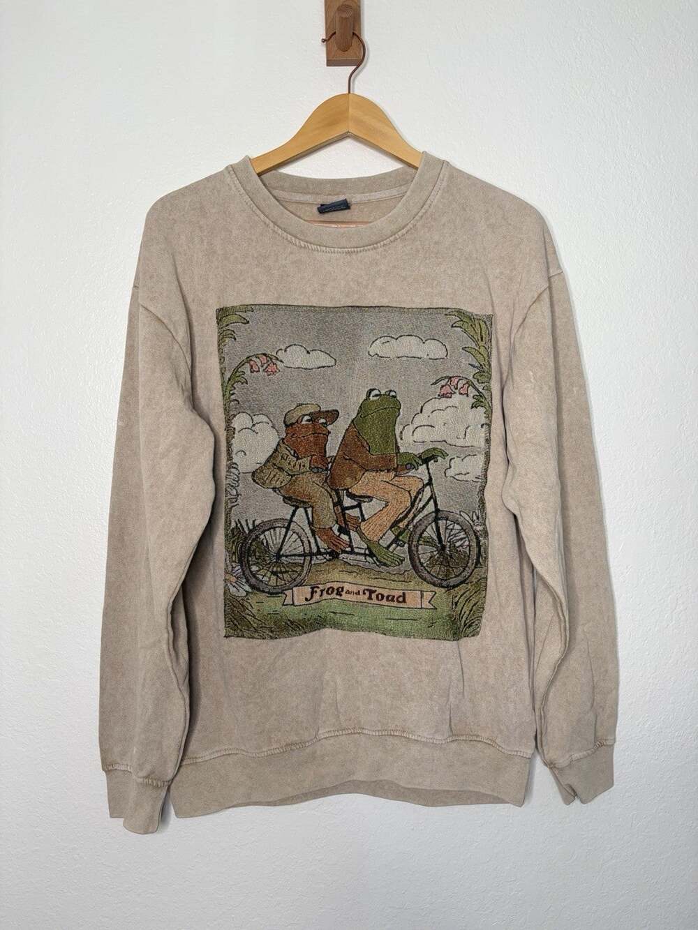 Vintage Frog And Toad Tapestry Crewneck Sweatshirt Size Medium Cottagecore